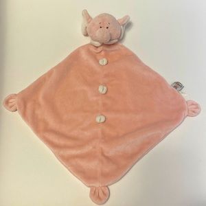 Baby Ganz Securiy Blanket Lovey Pink Elephant Baby Girl 19”x19”